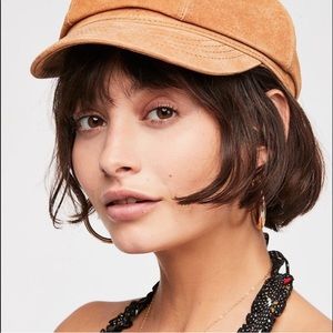 Free people leather lieutenant hat